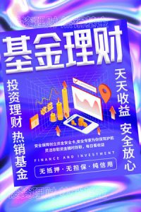 金融银行基金保险投资理财贷款宣传促销海报-146